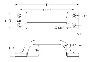 Deltana 4" Pull WP026