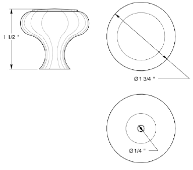 Deltana HD Knob KRB175