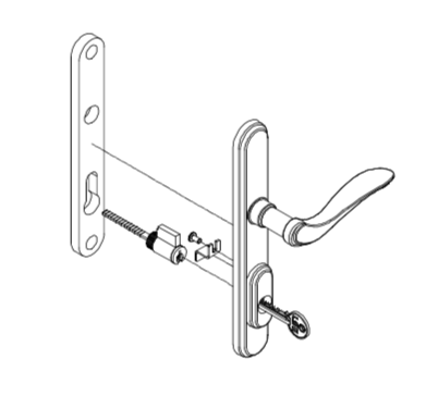 integrity cambridge primary lever exterior handle set