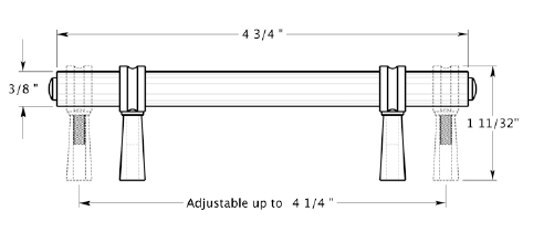 Deltana 4 3/4" Adjustable Pull P310
