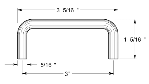 Deltana 3" Wire Pull PW300