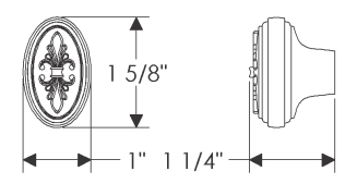 Rocky Mountain Fleur de Lis Knob CK234