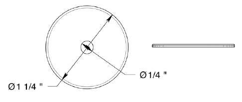 Deltana 1 1/4" Base Plate for Knobs BPRK125