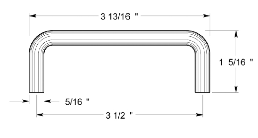 Deltana 3 1/2" Wire Pull PW350