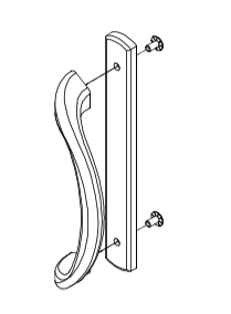 Marvin Elevate Sliding Patio Door Cambridge Handle Set, Exterior Non-Keyed