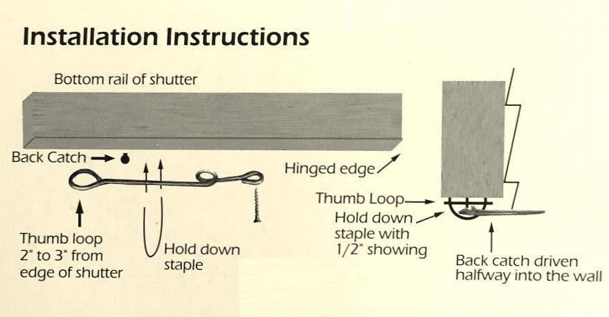 Revere Hardware Traditional Blind & Shutter Holdback Hardware